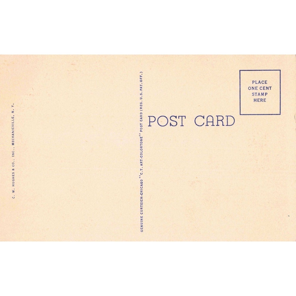Schroon Lake New York NY Adirondack Mts Mt Pharaoh Linen Postcard Curt Teich - Picture 2 of 2
